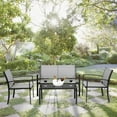 thumbnail image 2 of VINGLI 4 Pieces Patio Conversation Set Patio Furniture Set with Loveseat and Coffee Table, Outdoor Sofa Garden Lawn,Patio Chairs for Poolside Porch (Grey), 2 of 7
