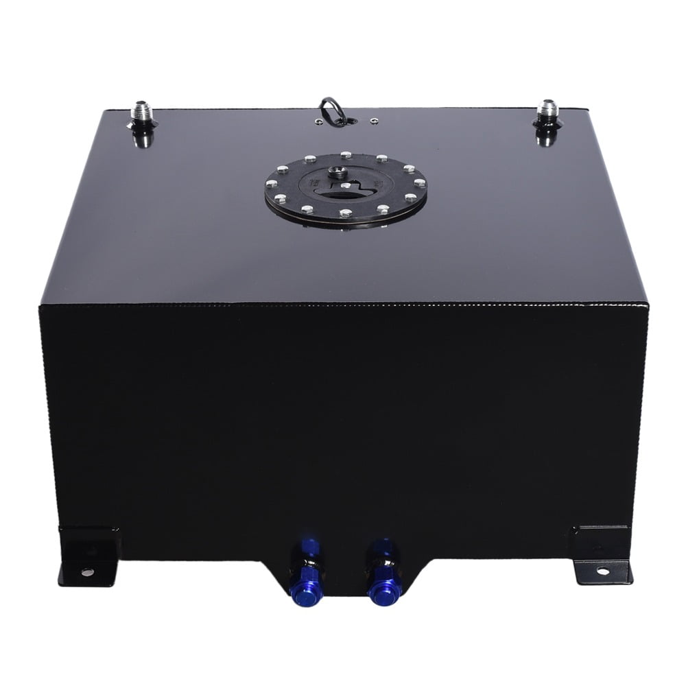 15 Gallon 60L Universal Aluminum Fuel Tank with Oil Level Sensor - Lightweight & Durable Black Design for Easy Installation