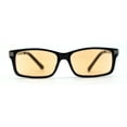 thumbnail image 3 of Blue Light Filter Light Tint Lens Narrow Rectangular Reading Glasses Black Gunmetal +1.25, 3 of 4
