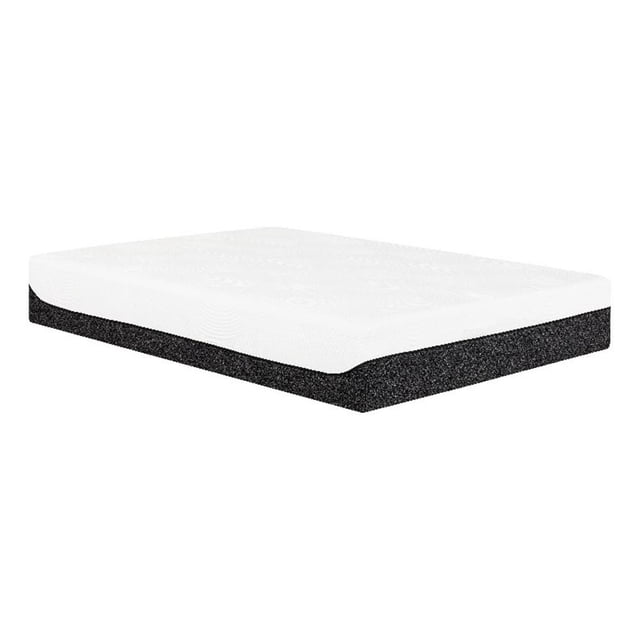 Pemberly Row 12" Gel Memory Foam Mattress + 2 Pillows - White Fabric