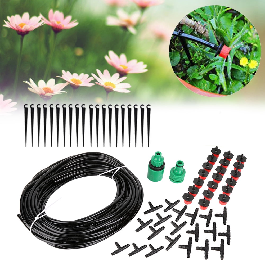 Suodoka 20M / 65.6ft Micro Drip Irrigation Kit Automatic Garden Watering System with Universal Coupling for Patio Greenhouse and Bonsai Plants