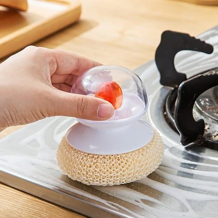 

Yedhsi Brushes Fiber Cleaning Ball Kitchen Non Falling Silk Pot Washing Brush Dishwashing Brush Household Replaceable Steel Ball Pot Wiping Pot Washing Artifact