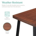 thumbnail image 5 of Best Choice Products 6-Person Indoor Outdoor Patio Rustic Acacia Wood Picnic Dining Table w/ Metal Legs - Walnut Brown, 5 of 8