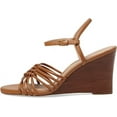 thumbnail image 4 of Cole Haan Jitney Knot Pecan Leather Ankle Strap Open Toe Wedge Heeled Sandals (Pecan Leather, 6), 4 of 6