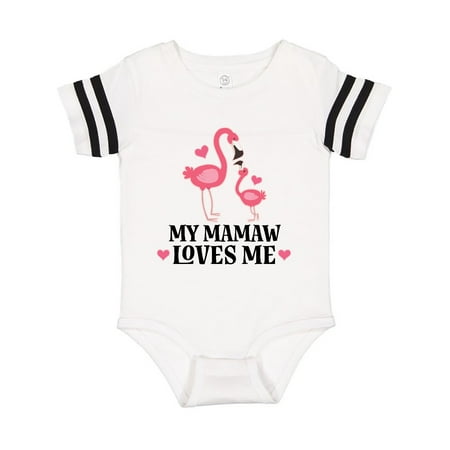 

Inktastic Mamaw Loves Me Flamingo Gift Gift Baby Girl Bodysuit