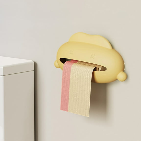 Ohmyroo Adhesive Wall-Mounted Dispenser for Trash Bags and Shopping Bags, Hole-Free Bathroom and Kitchen Organizer Box for Tidy Storage of Cleaning Supplies and Plastic Bags