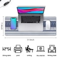 thumbnail image 5 of Long Mouse Pads for Desk,Blue and White Geometric Striped Pattern Desk Mats on Top Of Desks, Desk Mouse Pad Extra Large with 3mm Non-Slip Base and Stitched Edge for Gaming,Office,Work,Home 31.5"x11.8", 5 of 6