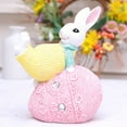 thumbnail image 6 of Resin Rabbit Figurines Table top Rabbit Decors Holiday Spring Home Accent, 6 of 9