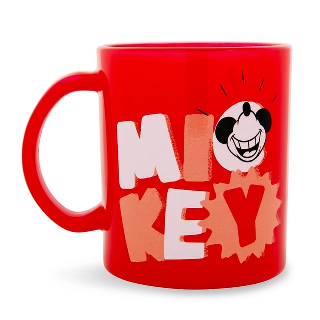 Taza de cristal plateada con diseño de Mickey Mouse Buffalo Disney, 530 ml