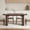 Black walnut, variant on 62-inch Modern Dining Table for 6 People, Rectangle Solid Wood & MDF Kitchen Table with Double Pedestal Base, Sturdy Family Dinner Table for Dining Room