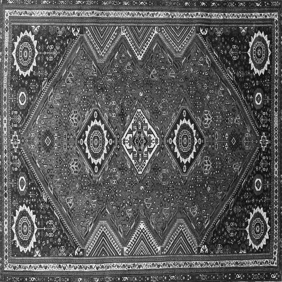 Ahgly Company Indoor Square Persian Gray Traditional Area Rugs, 5' Square