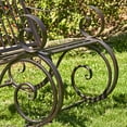 thumbnail image 3 of Zaer ltd. Outdoor Metal Rocking Arm Chair Antique Bronze, 36 in, 3 of 6