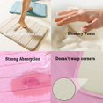 thumbnail image 4 of Memory Foam Bath Mat Non Slip Absorbent Super Cozy Velvet Bathroom Rug Carpet Super Water Absorption Bathroom Carpet Non-Slip Thick Bathroom Mat (17" X 24", Pink), 4 of 5
