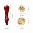 thumbnail image 3 of 6pcs Wax Seal Stamp Heads with Wooden Handle Set Crafts for Wedding Invitation, 3 of 15