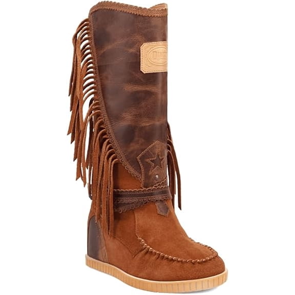 Dingo Natchez Di2210-BRO Women’s Leather Western Boots - Brown