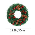 thumbnail image 3 of Ganfancp Corona de Navidad Decoración Simulación Flor Corona Escaparate Puerta Colgante Escena de Navidad Decoración Atrezzo Ofertas Del Día 1 Corona, 3 of 6