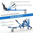 thumbnail image 4 of HOVERMAX Hoverboard Go Kart, Hoverboard Seat Attachment with Adjustable Frame Length for 6.5" 8" 10" Hoverboard, Suitable for Kids & Adults, Army Blue, 4 of 7