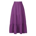 thumbnail image 4 of Abomasnow Women’s Summer Boho Flowy Swing Tiered A-Line Maxi Skirt 2025 Fashion Elastic Waist Pleated Vacation Beach Long Dress, 4 of 5