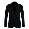 thumbnail image 2 of Dgankt Womens Fashion Women's Solid Color High-End Gold Velvet Suit Jacket, 2 of 3