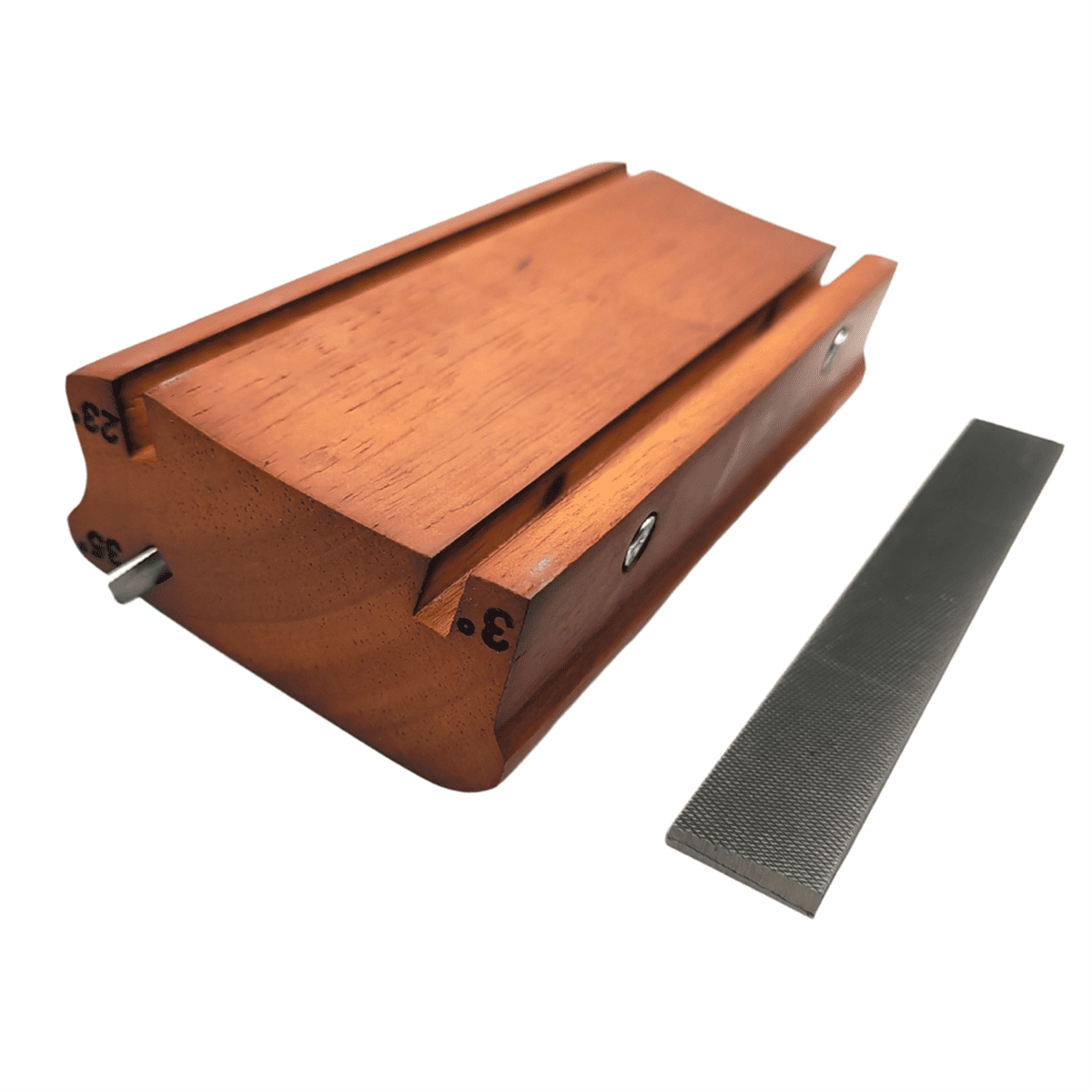 Guitar 3/23/35 Degree Fret File Sanding Fret Leveler Sanding Polishing File Crowning End Beveling File Guitar Part B,1 * Fret Beveling File 2 * File,Dark Wood Color