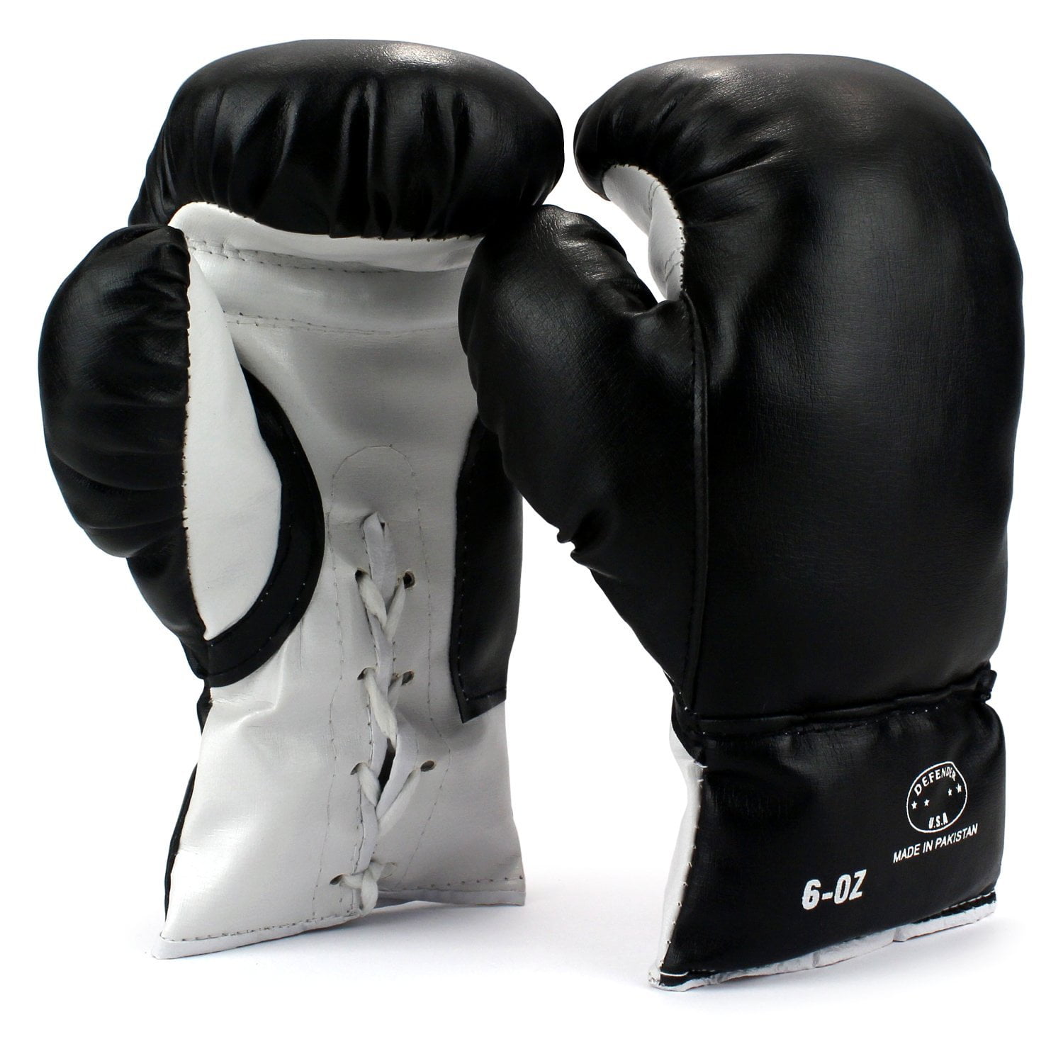 Pair of 6 Oz Children Kids Youth Lace Up Training Boxing Gloves w/ Soft