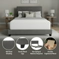 thumbnail image 6 of Willow Nailhead Trim Upholstered Full Bed, Charcoal Faux Leather, 6 of 17