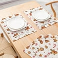 thumbnail image 2 of Christmas Gingerbread Placemats Set of 4, 12x18 Inch Xmas Cookie Seasonal Winter Holiday Table Place Mats for Kitchen Dining Home Party Decor, 2 of 5