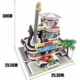 thumbnail image 2 of Music Store & Car Wash Street View Modular City Building Block Set, 2,168 Pieces with Light Kit Toys & Bricks GJ MSCW, 2 of 7
