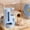 Blue, variant on WLAGOOD 2 in 1 Small Pet Feeder and Water Dispenser 6.5×5.5×4.3in Automatic Gravity Hamster Feeding Bowl Anti-Contamination Detachable for Hamsters Gerbils Mice