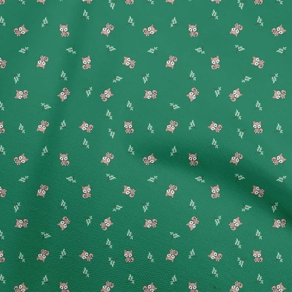 oneOone Polyester Spandex Green Fabric Animal Sewing Fabric By The Yard Printed Diy Clothing Sewing Supplies 56 Inch Wide