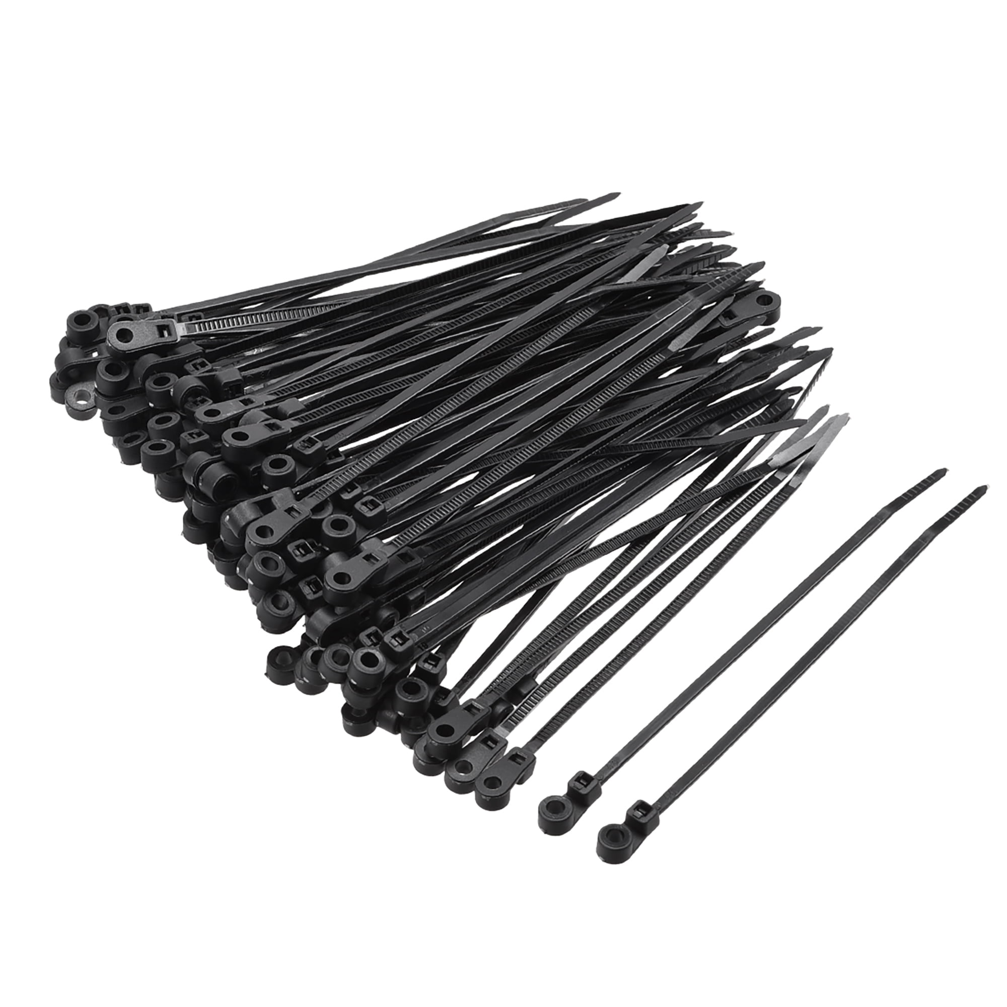 Mount Head Cable Zip Ties 4 Inches Screw Hole Nylon Wire Strap Black 40pcs Mount Head Cable Zip Ties 4 Inches Screw Hole Nylon Wire Strap Black 40pcs