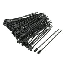 Uxcell Cable Zip Ties Adjustable Cable Tie 4 Inch Screw Hole Nylon Wire Strap Black 40pcs
