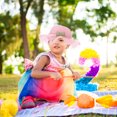 thumbnail image 3 of Kids Bowknot Wide Sun Hat UV Protection for Outdoor Travel, 3 of 4