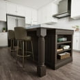 thumbnail image 4 of Ekena Millwork 5"W x 5"D x 35 1/2"H Raymond Reeded Cabinet Column (Top Block: 6", Bottom Block: 7"), Cherry, 4 of 7