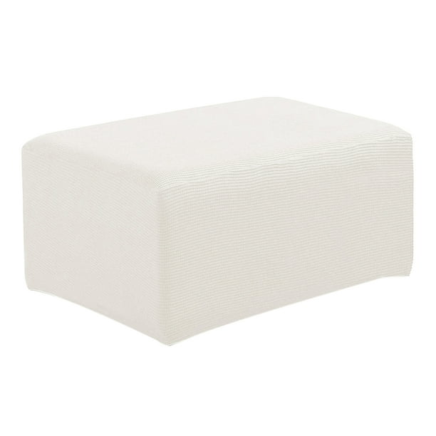 Funda elástica para sofá otomano, fundas elásticas para sofá, muebles, jacquard Blanco