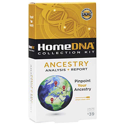 HomeDNA Ancestry Analysis + Report | Choose The Test That's Right for You | at-Home DNA Test Kit | Lab Fees NOT Included | Kit ONLY