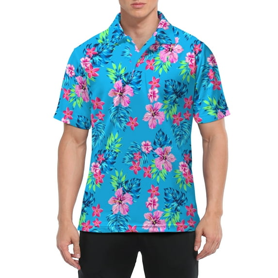 LRD Golf Shirts for Men UPF 50 Moisture Wicking Short Sleeve Polo Shirt