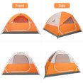 thumbnail image 3 of Camel Crown 3-4 Person Dome Tent Waterproof Camping Tents Outdoor Travel Backpacking Tent,Orange Gray, 3 of 9