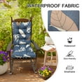 thumbnail image 6 of SHANNA Waterproof Rocking Chair Cushion Set, Premium Tufted Pads Non-skid Cushion Back and Seat Bottom for Porch Rocker Outdoor Indoor Office Dining Chairs, Floral Pattern, 6 of 9