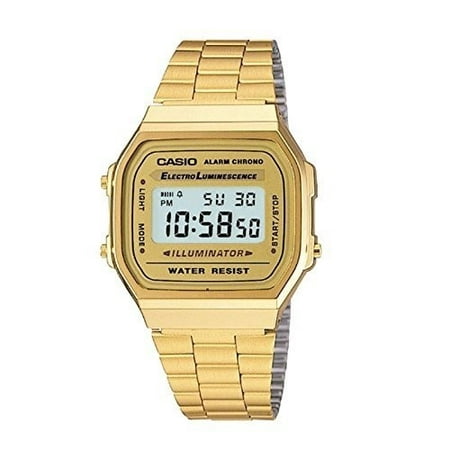 Casio Men's 'Vintage' Digital Illuminator Gold-Tone Stainless Steel Watch