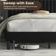 thumbnail image 3 of Yaheetech Queen Size Fabric Upholstered Bed Frame with High Headboard and Wood Slats, Black, 3 of 7
