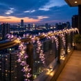 thumbnail image 5 of Christmas Artificial Flower Garland LED String Lights Floral Vine Hanging Decor Rose Lavender Wisteria Greenery Faux Plant Rattan Vine Bedroom Balcony Wedding Party Decoration Home Accent, 5 of 7