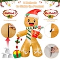 thumbnail image 4 of Hombre inflable navideño Fayavoo Gingerbread Man de 8 pies con 8 LED, 4 of 7