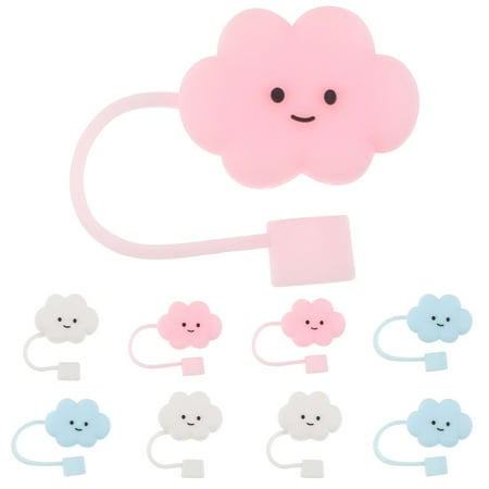 

9pcs Drinking Straw Covers Straw Tip Covers Silicone Kawaii Straw Covers Decorative Straw Covers