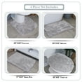 thumbnail image 3 of Elegance Bathroom Rugs Sets 4 Piece- Plush Bath Mat Set Quick-Dry Soft Microfiber Bathroom Mat with Rubber Backing, Absorbent Bathroom Rug Set, Washable Bath Rugs, Bath Mats, Grey, 3 of 11