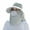 Grey, variant on Sunsanly Fishing Hat for Men & Women Sun Protection Wide Brim Hat with Removable Mesh Face Neck Flap Cover Windproof Strap for Men and Women