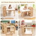 thumbnail image 4 of Toddler Sensory Table with Storage Shelves, Adjustable Height Kids Art Desk with Bookshelf, Wooden Activity Play Desk and Chairs for Children 1-6 Years, 4 of 10