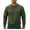 Army Green, variant on Chiccall Mens Crewneck Fleece Sweatshirts Long Sleeve Pullover Casual Solid Athletic Sweatshirts with Zipper Pocket