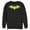 Black, variant on Men's Batman Winged Hero Symbol Sweatshirt Black 2X Large