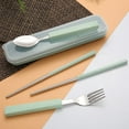 thumbnail image 3 of RKSTN Kitchen Utensils 3pcs/set Spoon Fork Chopsticks Stainless Steel Travel Cutlery Tableware Box Kitchen Utensils, 3 of 3